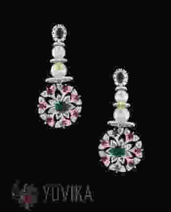 DIAMOND PEARLS EARRINGS - HANGINGS