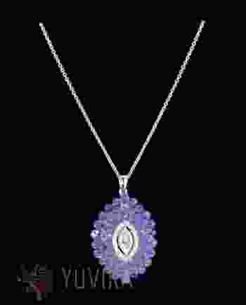 CHIC DIAMOND TANZANITE PENDANT