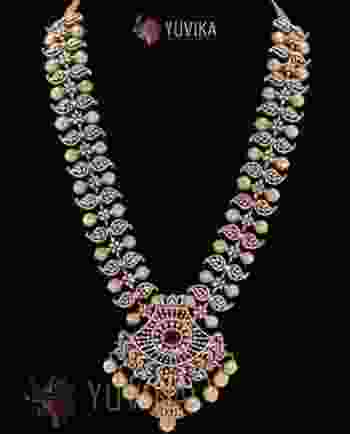 DIAMOND NECKLACE - DETACHABLE HARAM - VADDANAM - JADA