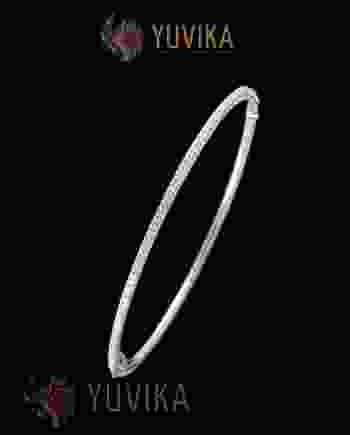 DIAMOND BANGLE - OPENABLE - WHITE