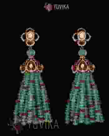 ROSECUT DIAMOND EARRINGS TASSELS