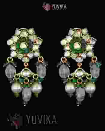 POLKI DIAMOND EARRINGS