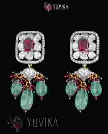 POLKI DIAMOND EARRINGS