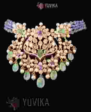 DIAMOND POLKI NECKLACE -18 K