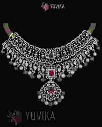 DIAMOND NECKLACE - DETACHABLE CHOKER, PRINCESS, PENDANT