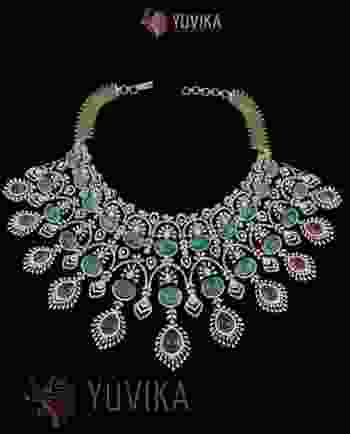 DIAMOND NECKLACE DETACHABLE CHOKER, PRINCESS