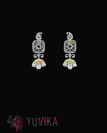 DIAMOND EMERALD EARRINGS- JHUMKAS