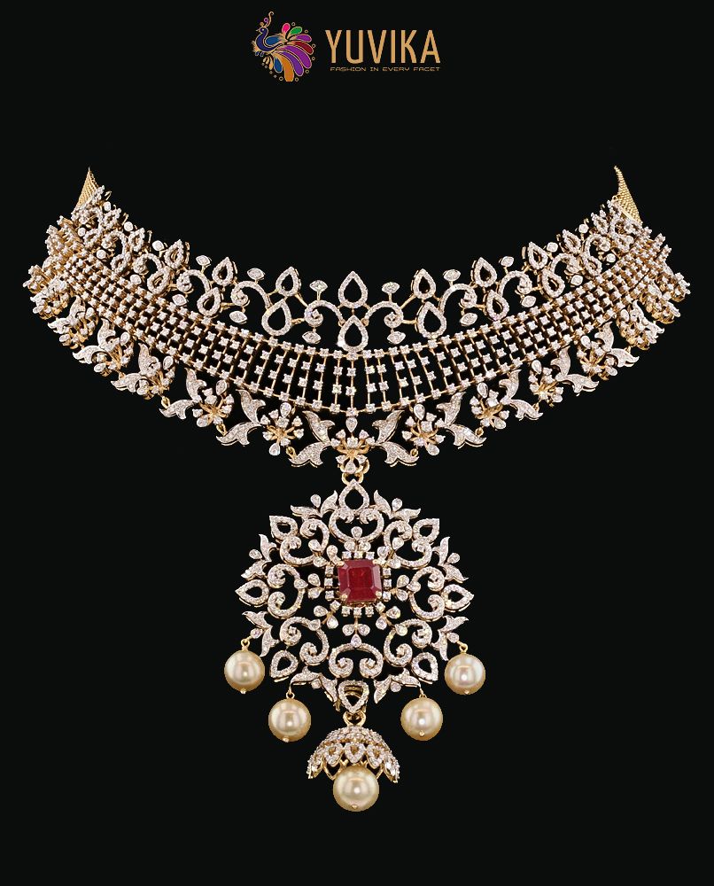 Diamond necklace lalitha jewellery discount