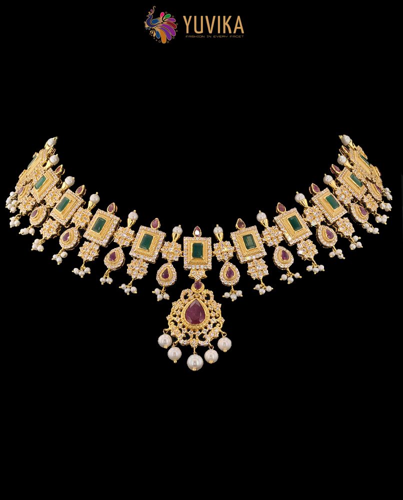 22k Studded Gold Necklace