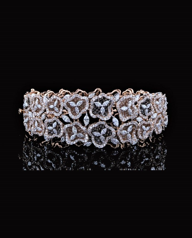 Diamond Bracelet with Clasp 18k Rose Gold with Diamonds | LaNae Fine Jewelry