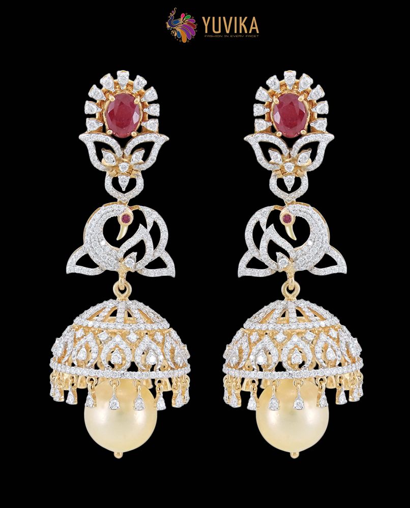 18K Gold Plated Sterling Silver and Coral Traditional Design Jhumka Earrings  | eBay
