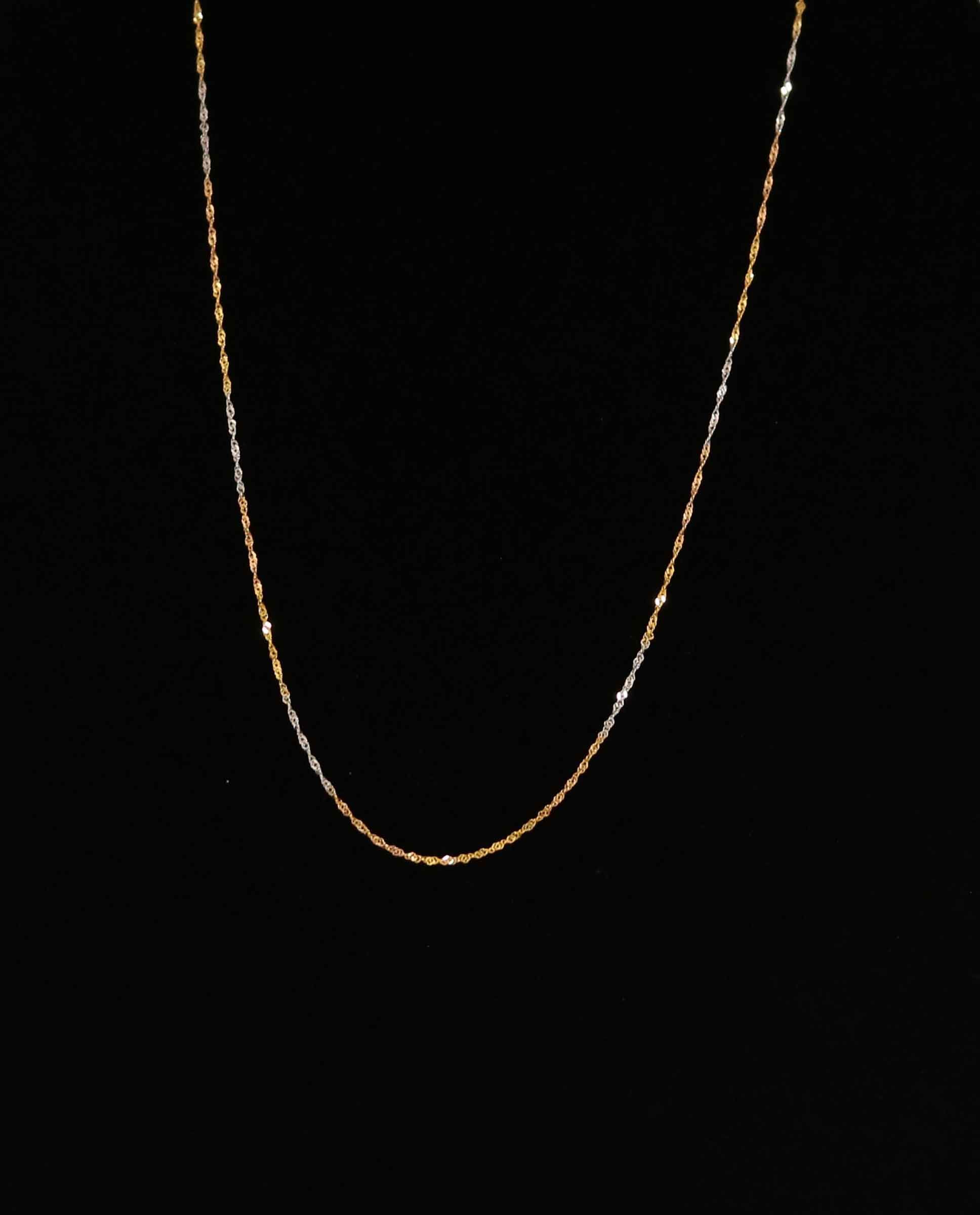 Gold Fancy Chain Two Gold 18 Inch ,very thin chain