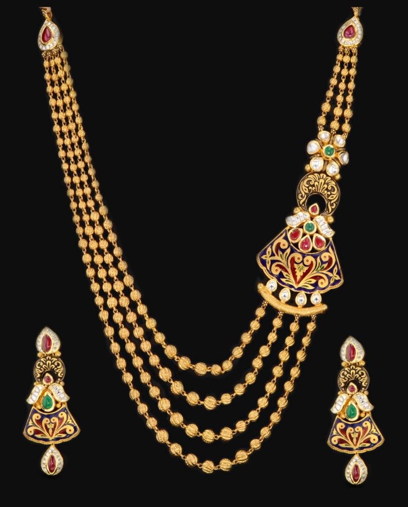 Gold Antique finish Necklace Set