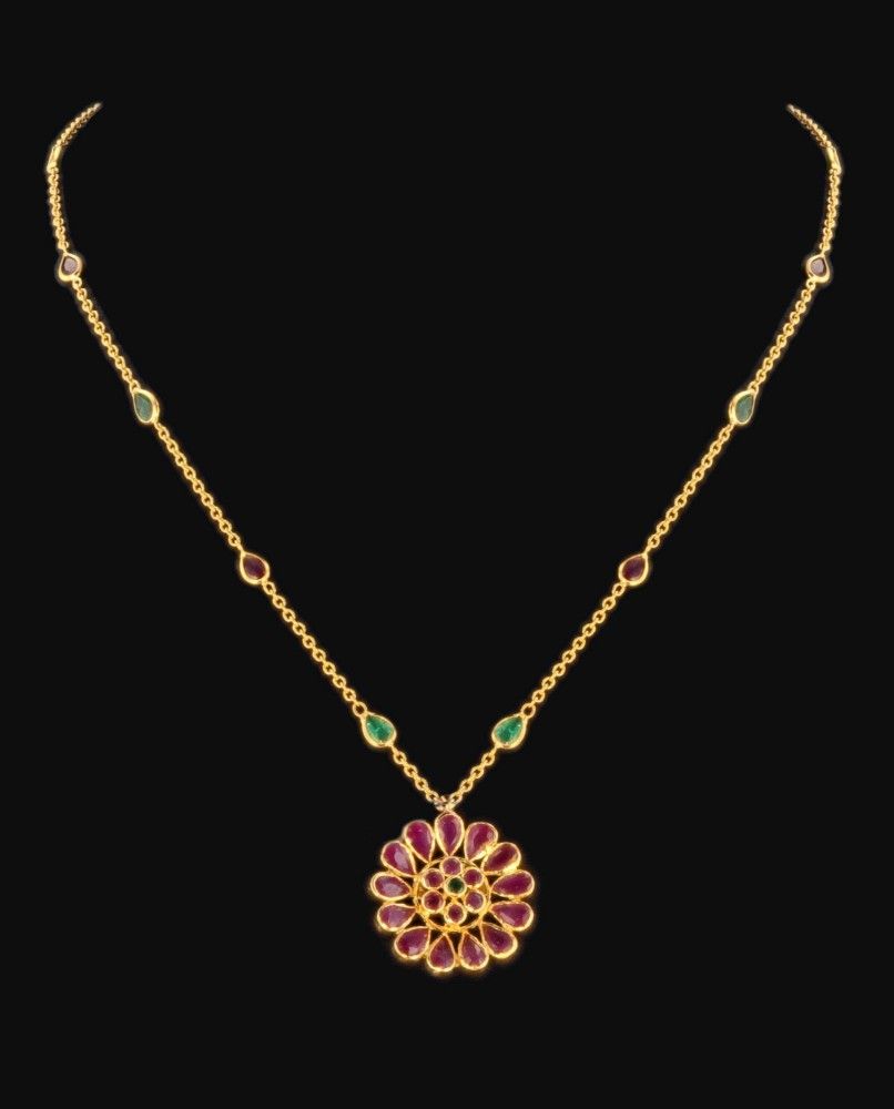 GOLD PENDANT ONLY STUDDED22k