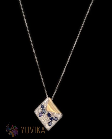 CHIC DIAMOND SAPPHIRE PENDANT