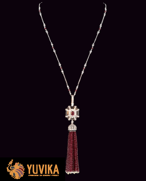 CHIC DIAMOND NECKLACE - PEARLS & TASSELS