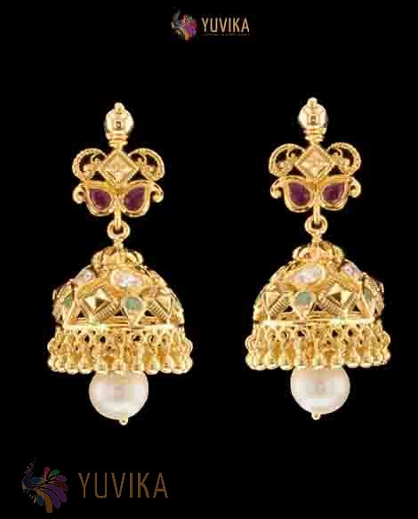 22k Studded Gold Earrings