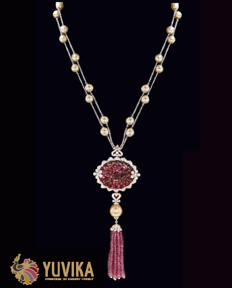 CHIC DIAMOND NECKLACE - PEARLS & TASSELS