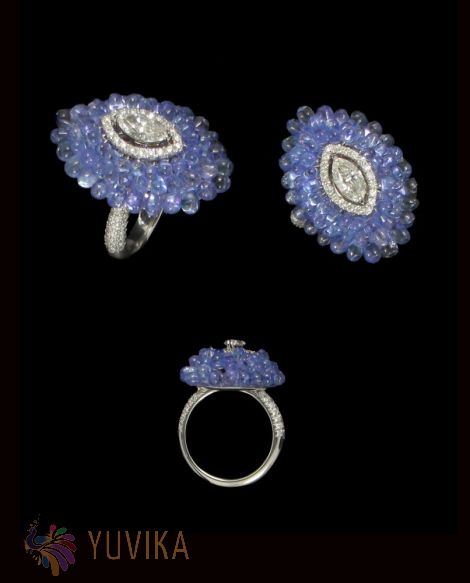 CHIC DIAMOND TANZANITE RING