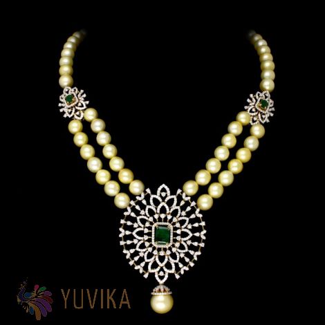 DIAMOND NECKLACE - PEARLS