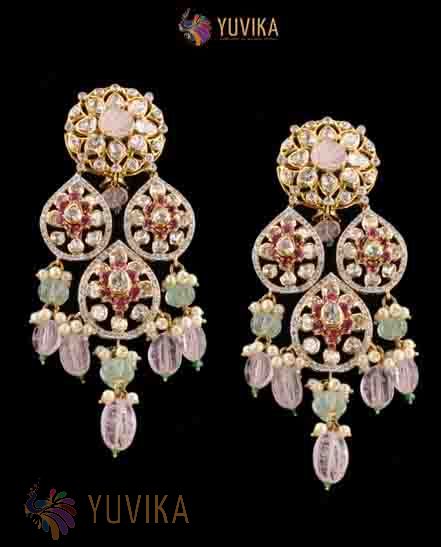 DIAMOND POLKI EARRINGS
