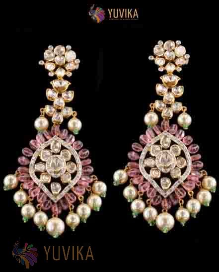 DIAMOND POLKI EARRINGS