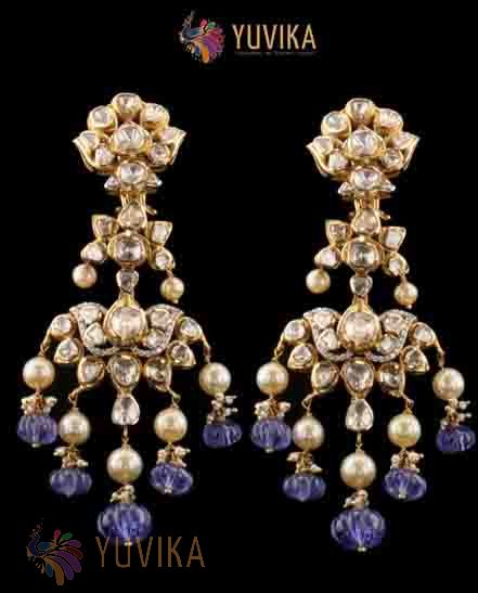 DIAMOND POLKI EARRINGS