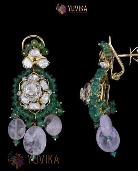 POLKI DIAMOND EARRINGS