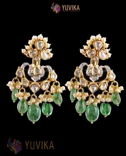 POLKI DIAMOND EARRINGS