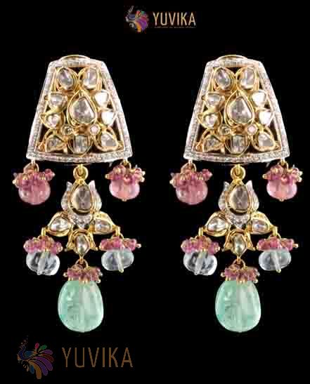POLKI DIAMOND EARRINGS