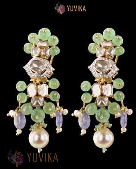 POLKI DIAMOND EARRINGS