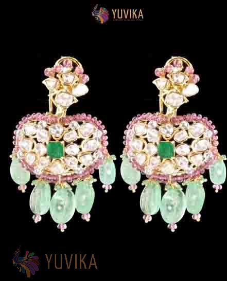 POLKI DIAMOND EARRINGS