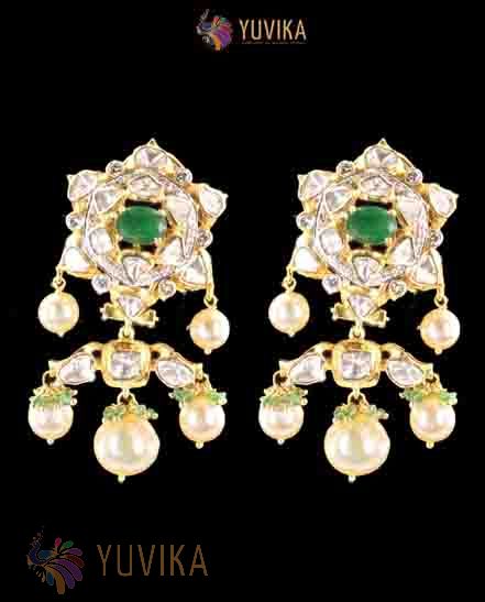 POLKI DIAMOND EARRINGS