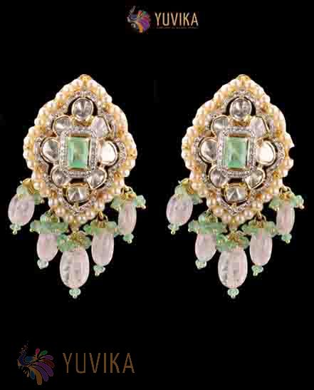 POLKI DIAMOND EARRINGS