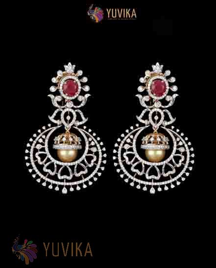 DIAMOND EARRINGS CHANDBALI