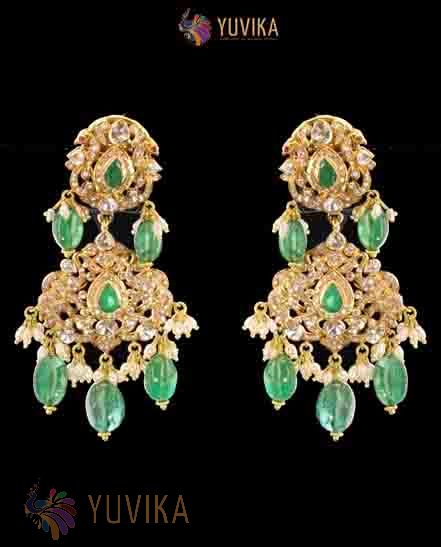 DIAMOND POLKI EARRINGS