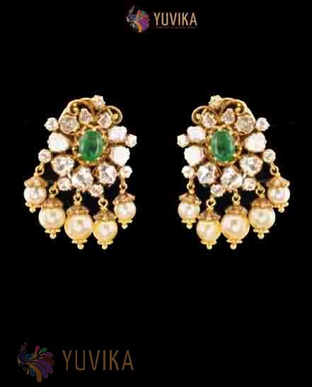DIAMOND POLKI EARRINGS