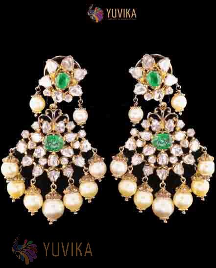 DIAMOND POLKI EARRINGS