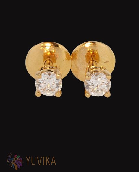1DIAMOND EARRINGS SOLITAIRES- STUDS