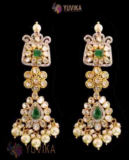 DIAMOND POLKI EARRINGS