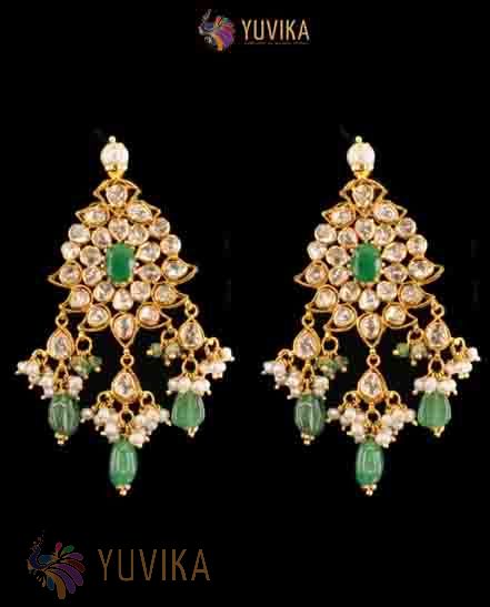 DIAMOND POLKI EARRINGS
