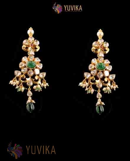 DIAMOND POLKI EARRINGS