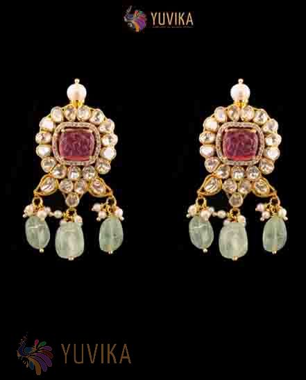 DIAMOND POLKI EARRINGS
