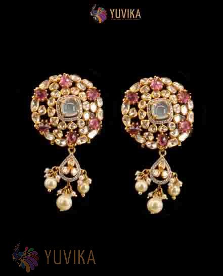 DIAMOND POLKI EARRINGS