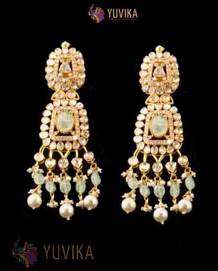 DIAMOND POLKI EARRINGS