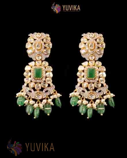 DIAMOND POLKI EARRINGS