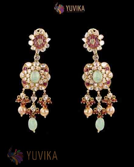 DIAMOND POLKI EARRINGS