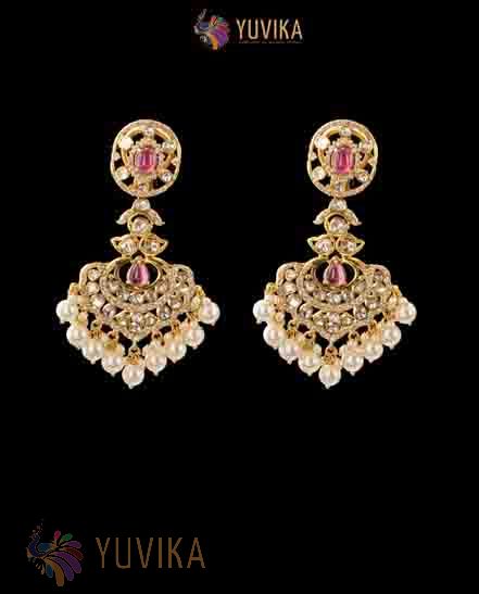 DIAMOND POLKI EARRINGS