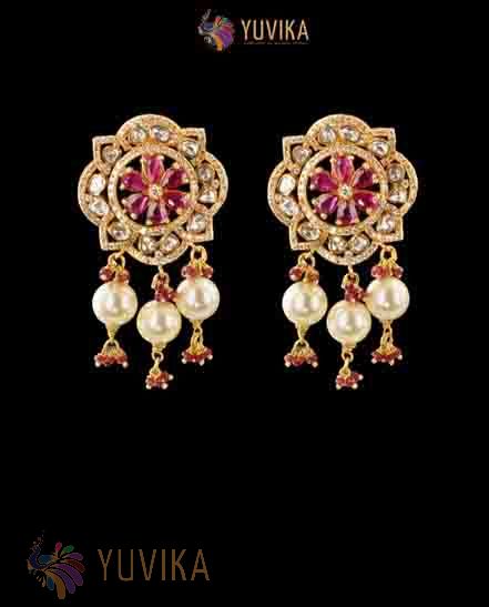 DIAMOND POLKI EARRINGS