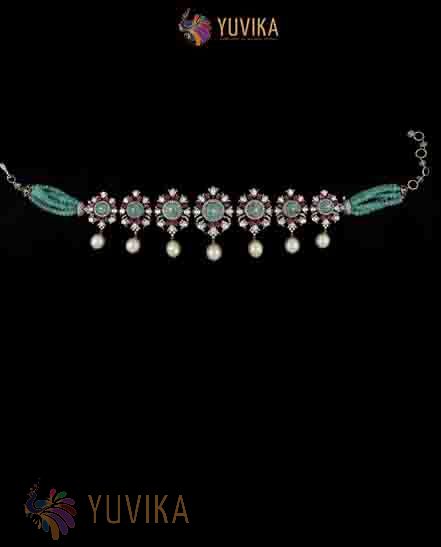 ROSECUT DIAMOND NECKLACE CHOKER